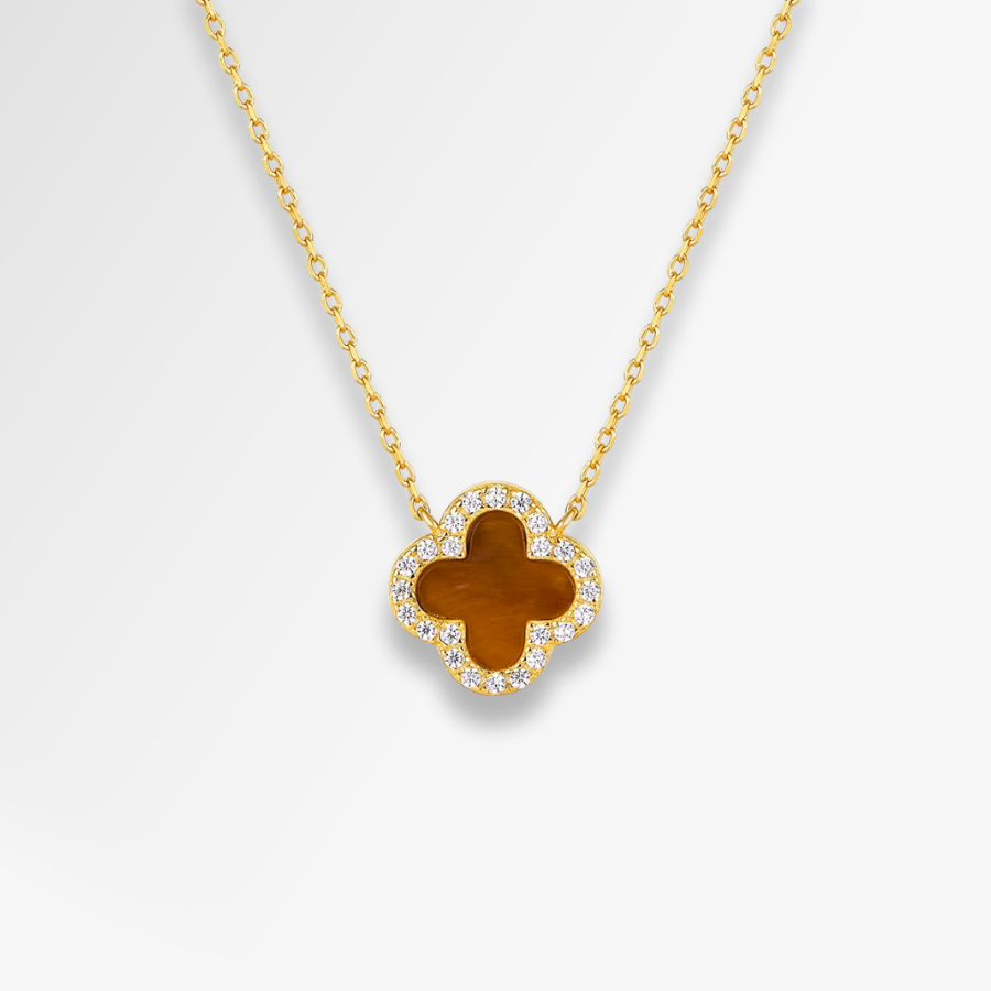 Limited Edition: Fleur Petite Tiger's Eye Necklace