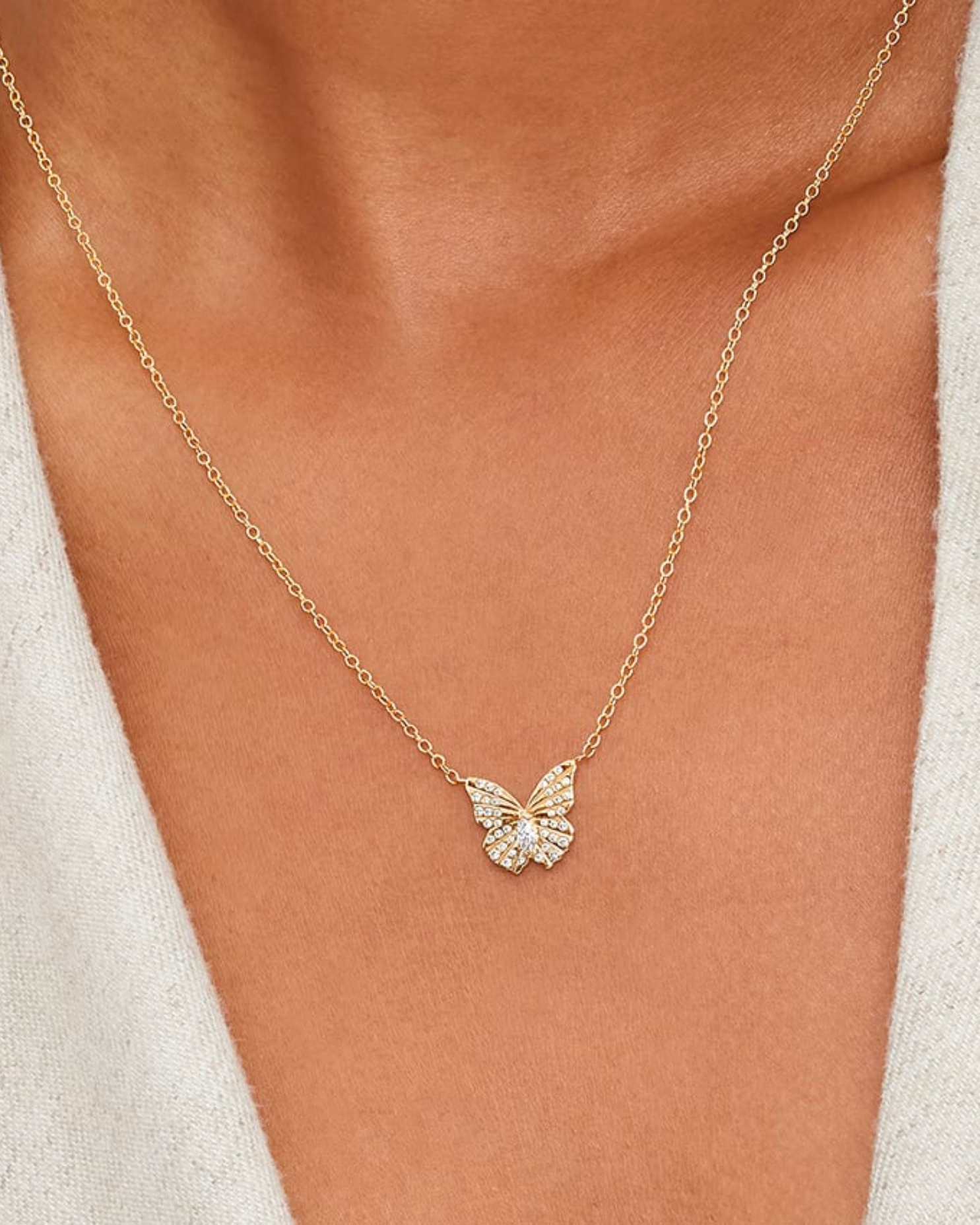 Mariposa earrings and necklace set